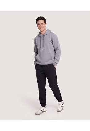 Hoodie Para Hombre Unicolor  Para Hombre Gris Ostu