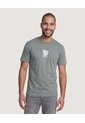 Camiseta Basica Con Screen  Para Hombre Verde Ostu de Ostu