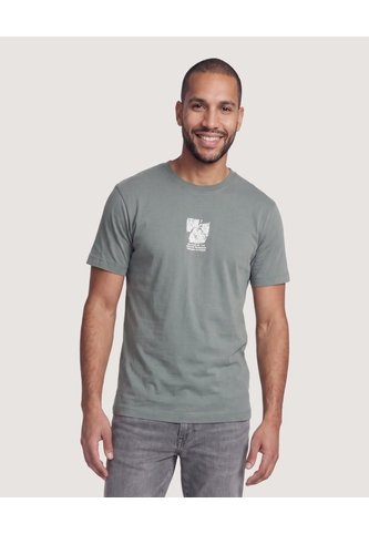 Camiseta Basica Con Screen  Para Hombre Verde Ostu Ostu