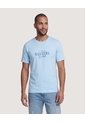 Camiseta Basica Con Screen  Para Hombre Azul Ostu de Ostu