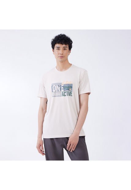 Camiseta Para Hombre Manga Corta Color Amarillo  Marca Ostu #60090975
