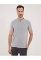 Polo Para Hombre Cuello Mao Sin Bolsillo Color Gris  Marca Ostu #60110511 de Ostu
