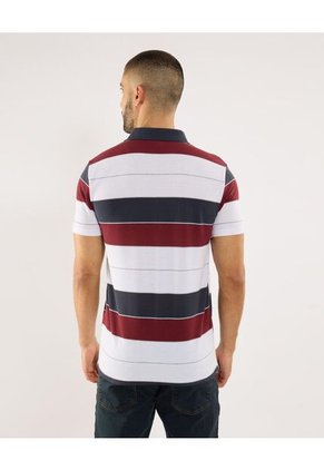 Polo Para Hombre Cuello Tejido Con Bolsillo Color Blanco Marca Ostu #60110802