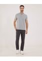 Polo Para Hombre Cuello Mao Sin Bolsillo Color Gris  Marca Ostu #60110511 de Ostu