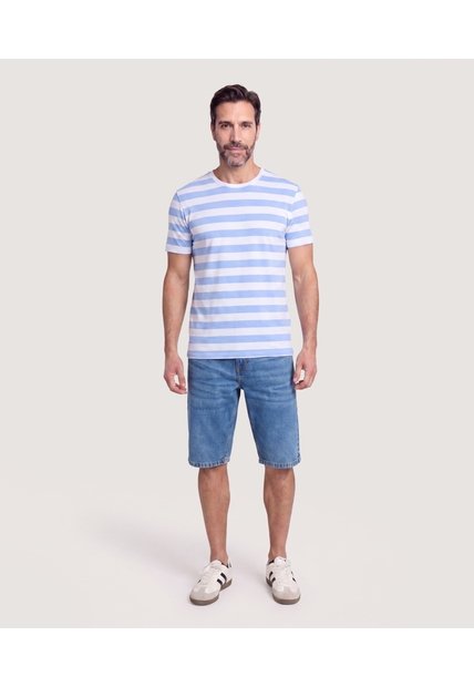 Bermuda Regular Denim  Para Hombre Azul Ostu