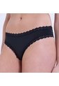 Panty Tipo Tanga En Encaje  Para Mujer Negro Ostu de Ostu