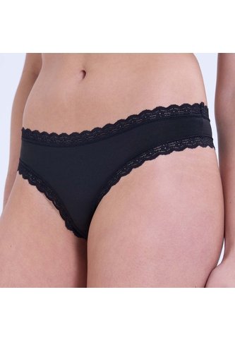 Panty Tipo Tanga En Encaje  Para Mujer Negro Ostu Ostu