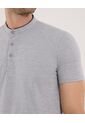 Polo Para Hombre Cuello Mao Sin Bolsillo Color Gris  Marca Ostu #60110511 de Ostu