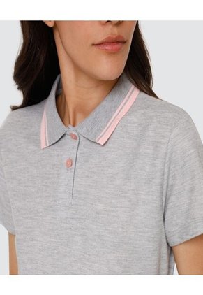 Polo Para Mujer Manga Corta Color Gris  Marca Ostu #40110133