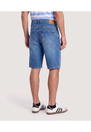 Bermuda Regular Denim  Para Hombre Azul Ostu