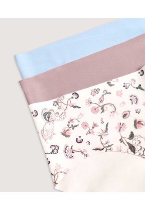 Panty Hipster Invisible Floral Pack X3 X3 Para Mujer Surtido Ostu