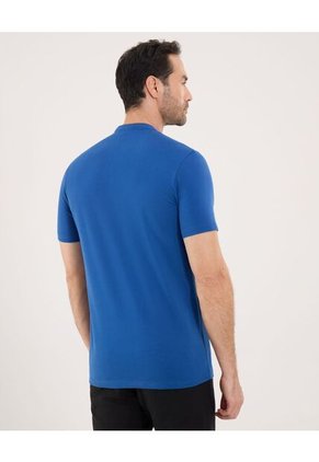 Polo Para Hombre Cuello Mao Sin Bolsillo Color Azul Marca Ostu #60110777