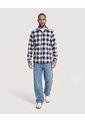 Camisa Leñadora  Para Hombre Gris Ostu de Ostu