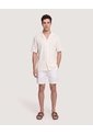 Camisa Texturizada Cuello Resort  Para Hombre Crema Ostu de Ostu