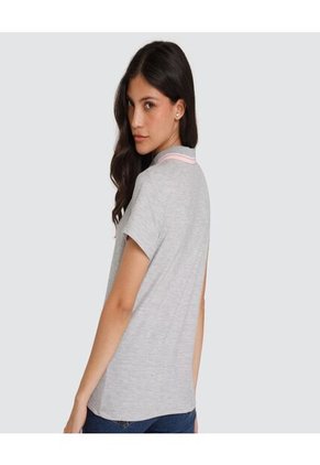 Polo Para Mujer Manga Corta Color Gris  Marca Ostu #40110133