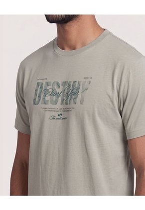Camiseta Screen Regular  Para Hombre Verde Ostu