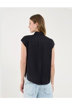 Camisa Para Mujer Manga Corta Color Negro Marca Ostu #40010148