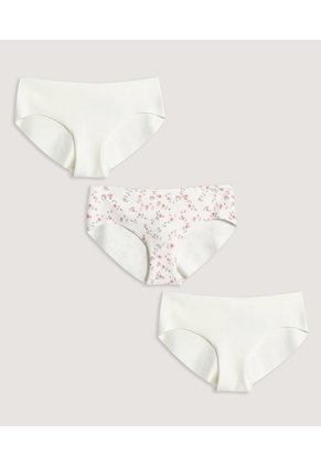 Panty Hipster Invisible Floral Pack X3 X3 Para Mujer Surtido Ostu
