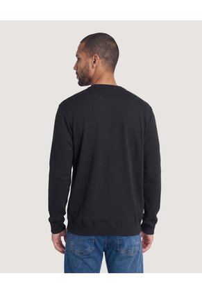 Saco Tejido Cuello Redondo  Para Hombre Negro Ostu