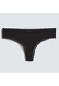 Panty Tipo Tanga En Encaje  Para Mujer Negro Ostu de Ostu