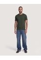Camiseta Basica Cuello Redondo  Para Hombre Verde Ostu de Ostu