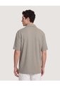 Camisa Texturizada Cuello Resort  Para Hombre Verde Ostu de Ostu