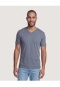 Camiseta Cuello En V  Para Hombre Gris Ostu de Ostu