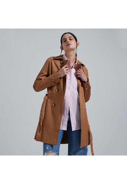 Chaqueta Para Mujer Trench Color Dorado Marca Ostu #40080164