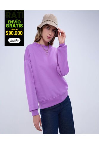 Buzo Para Mujer Cuello Redondo Color Purpura Marca Ostu #40060375 Ostu
