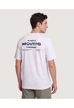 Camiseta Estampado Posterior  Para Hombre Gris Ostu