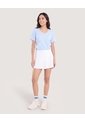 Camiseta Cuello V Jaspeada-Deportivo  Para Mujer Azul Ostu de Ostu