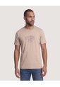 Camiseta Basica Con Screen  Para Hombre Beige Ostu de Ostu