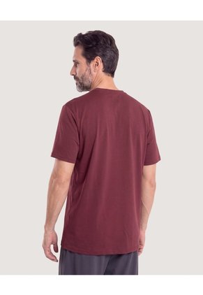 Camiseta Active Texture  Para Hombre Café Ostu