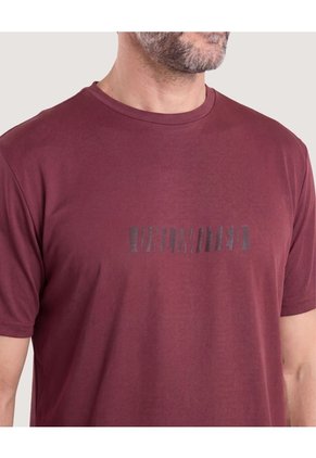 Camiseta Active Texture  Para Hombre Café Ostu