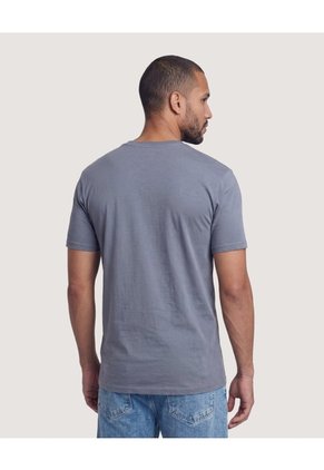 Camiseta Cuello En V Para Hombre Gris Ostu