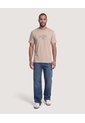 Camiseta Basica Con Screen  Para Hombre Beige Ostu de Ostu