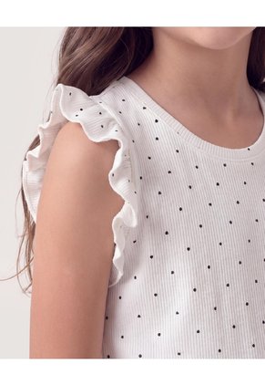 Niña-Camiseta Boleros Dots Infantil Niña Crema Ostu