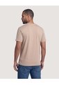 Camiseta Basica Con Screen  Para Hombre Beige Ostu de Ostu