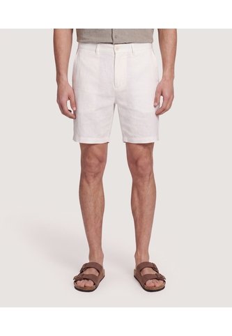 Bermuda Básica Con Bolsillos  Para Hombre Blanco Ostu Ostu
