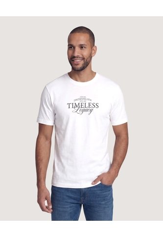 Camiseta Basica Con Screen  Para Hombre Crema Ostu Ostu