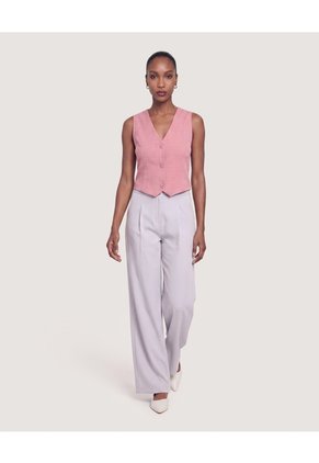 Pantalón Wide Leg Sastre  Para Mujer Gris Ostu