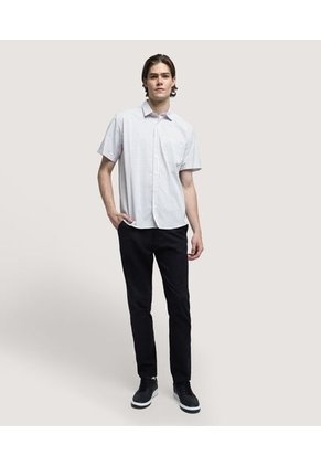 Camisa Para Hombre Manga Corta Con Bolsillo Color Vino Marca Ostu #60010649