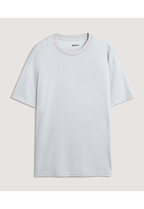 Camiseta Estampado Posterior  Para Hombre Gris Ostu