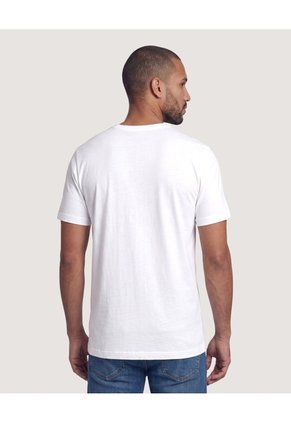 Camiseta Basica Con Screen Para Hombre Crema Ostu