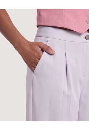 Pantalón Wide Leg Sastre  Para Mujer Gris Ostu