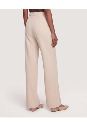 Pantalón Wide Leg Sastre  Para Mujer Beige Ostu