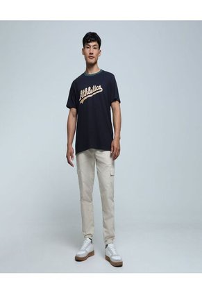 Camiseta Para Hombre Manga Corta Color Azul  Marca Ostu #60091320