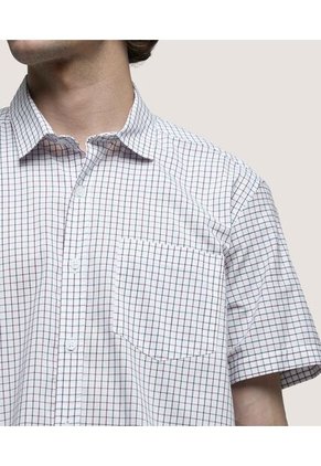 Camisa Para Hombre Manga Corta Con Bolsillo Color Vino Marca Ostu #60010649