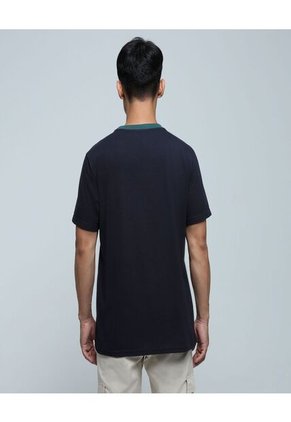 Camiseta Para Hombre Manga Corta Color Azul  Marca Ostu #60091320