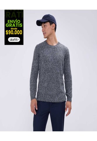 Saco Para Hombre Cuello Redondo Color Negro Marca Ostu #60330044 Ostu